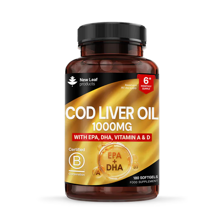 New Leaf Products Cod Liver Oil Capsules 180 capsules