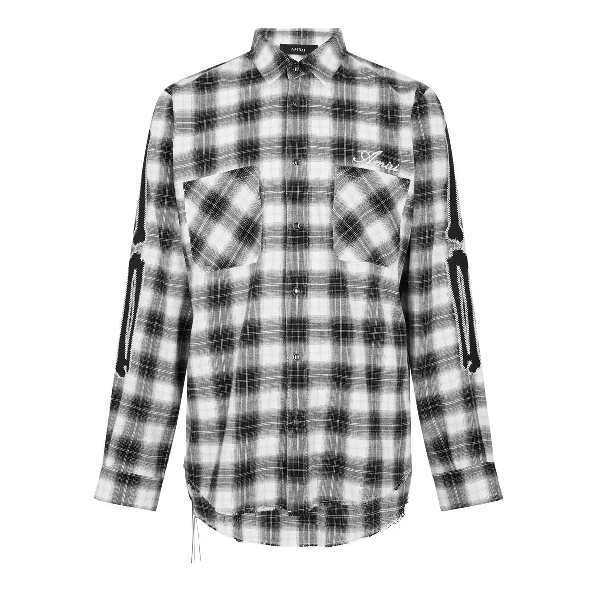 Amiri Men's Bones Long Sleeve Flannel Shirt