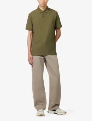 EMPORIO ARMANI Logo-Collar Short-Sleeve Cotton Polo detail 2