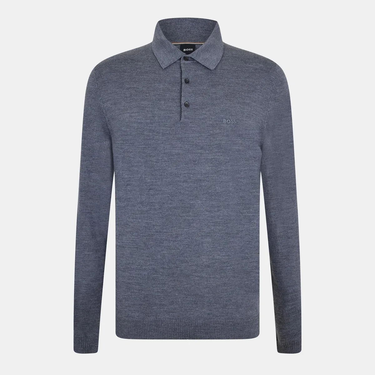 Boss Men's Banet E Knitted Long Sleeve Polo Shirt