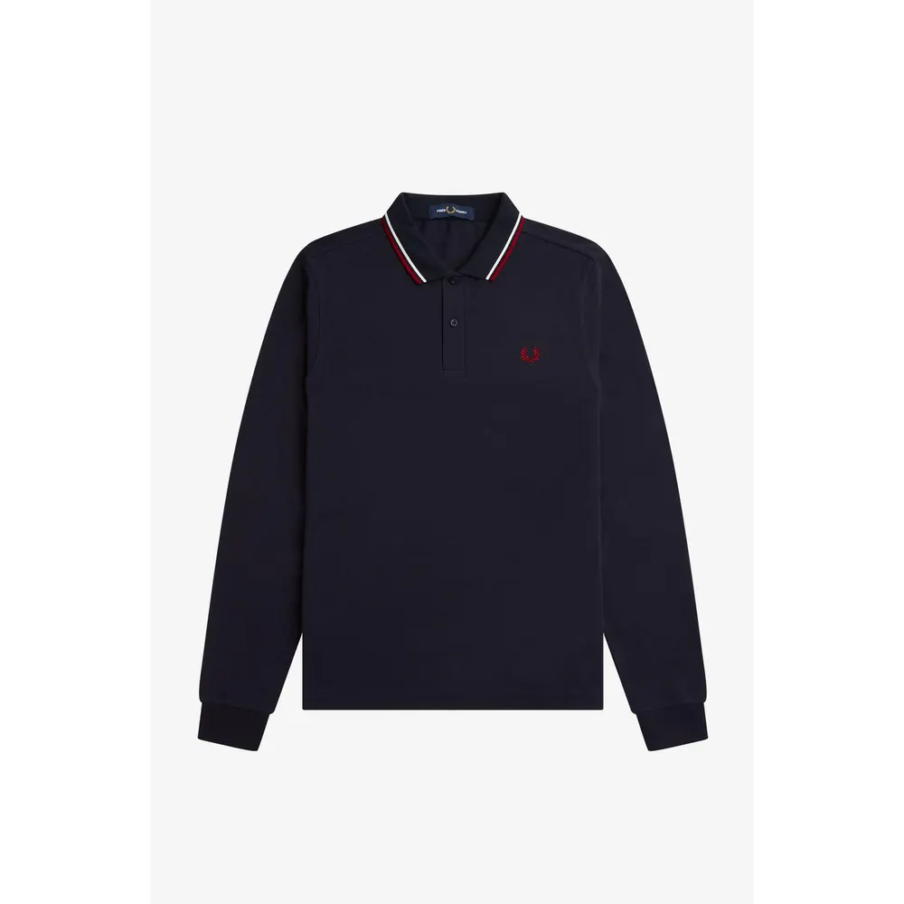 Fred Perry Long Sleeve Twin Tipped Polo Shirt