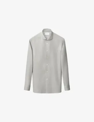 ETON Contemporary-Fit Long-Sleeved Cotton-Twill Shirt - Light blue detail 2