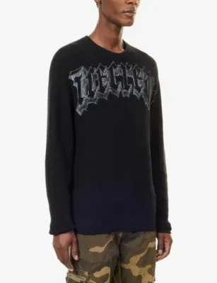 ICECREAM Gothic Logo-Print Waffle Knit Top detail 3