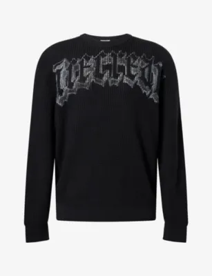 ICECREAM Gothic Logo-Print Waffle Knit Top