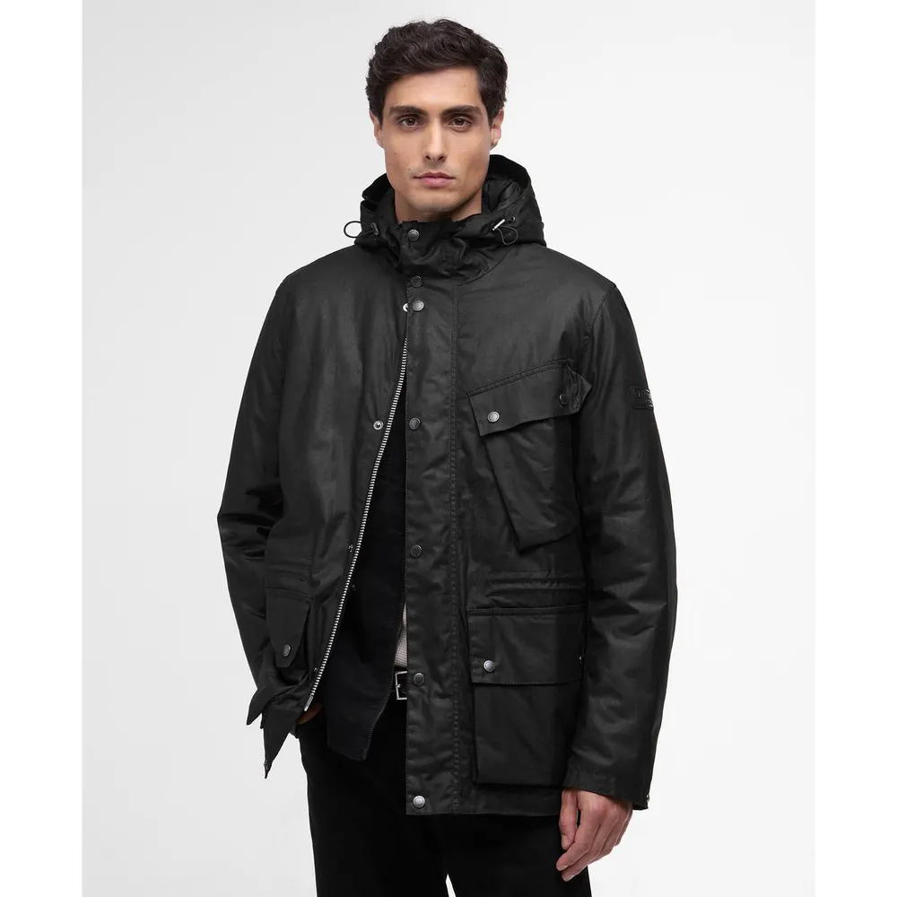 Barbour International Mens Endley Waxed Jacket detail 2