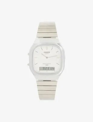 CASIO Vintage Silver Dial Stainless-Steel Quartz Watch