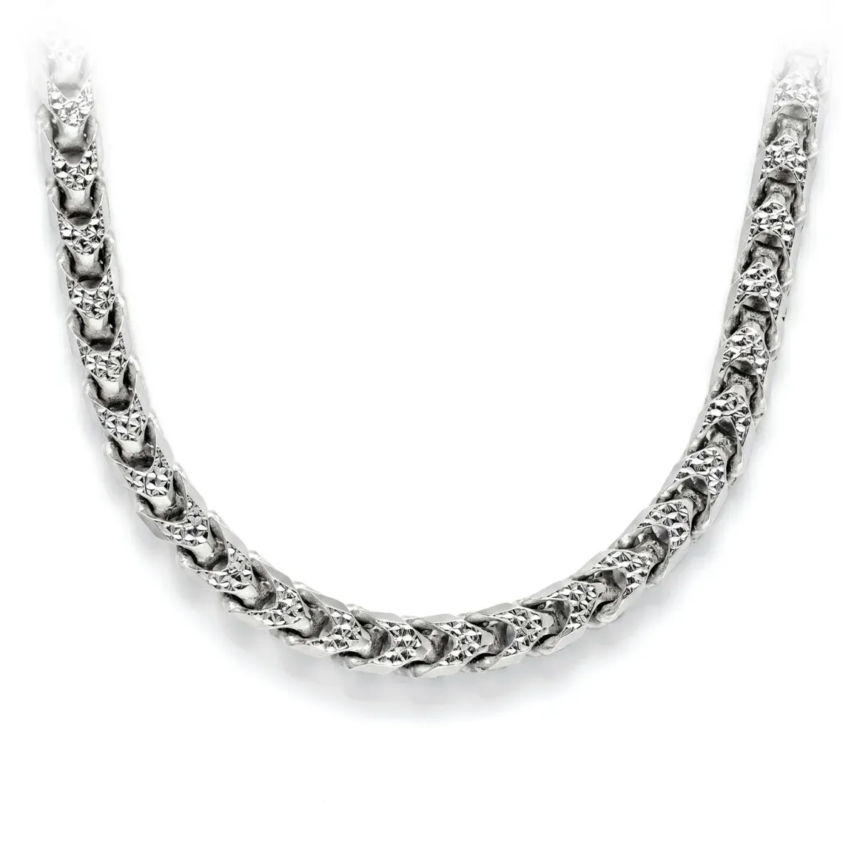 For Him Sterling Silver Franco Chain in 5mm / 925 Sterling Silver / 22" – Chain