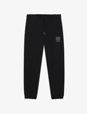 HUGO Logo-Print Regular-Fit Cotton Jogging Bottoms