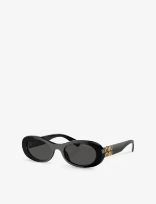 MIU MIU MU 06ZS oval-frame acetate sunglasses detail 2