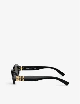 MIU MIU MU 06ZS oval-frame acetate sunglasses detail 3