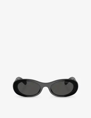MIU MIU MU 06ZS oval-frame acetate sunglasses