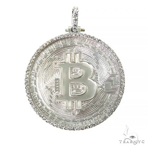MARYAM - For Him SILVER .925 Silver Diamond Bitcoin Pendant 67420 – Pendant