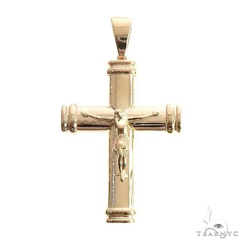 RINA - For Him FACTORY 14K Gold Crucifix Cross Pendant 66657 in Rose Gold – Pendant