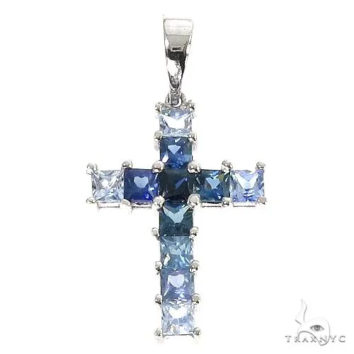 PIA - For Him GEMSTONES Water Princess Cut Cross 67008 in Rose – Pendant