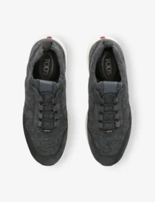 TODS Sportivo 79K Calzino Knitted and Suede Trainers - EUR 41 / 7 UK MEN in GREY/DARK, additional product view 2