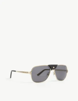 CARTIER CT0165S aviator sunglasses detail 3