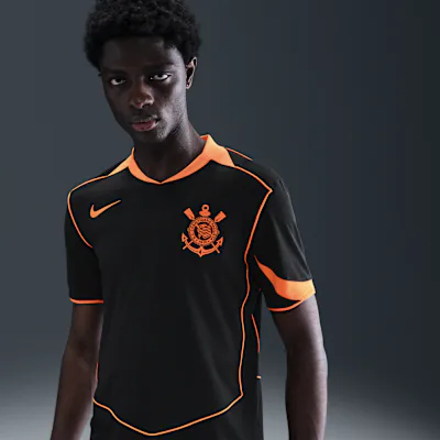 Nike S.C. Corinthians 2025/26 Stadium Third Men's Nike Dri-FIT Total 90 Football Replica Shirt - Black/Total Orange/Total Orange