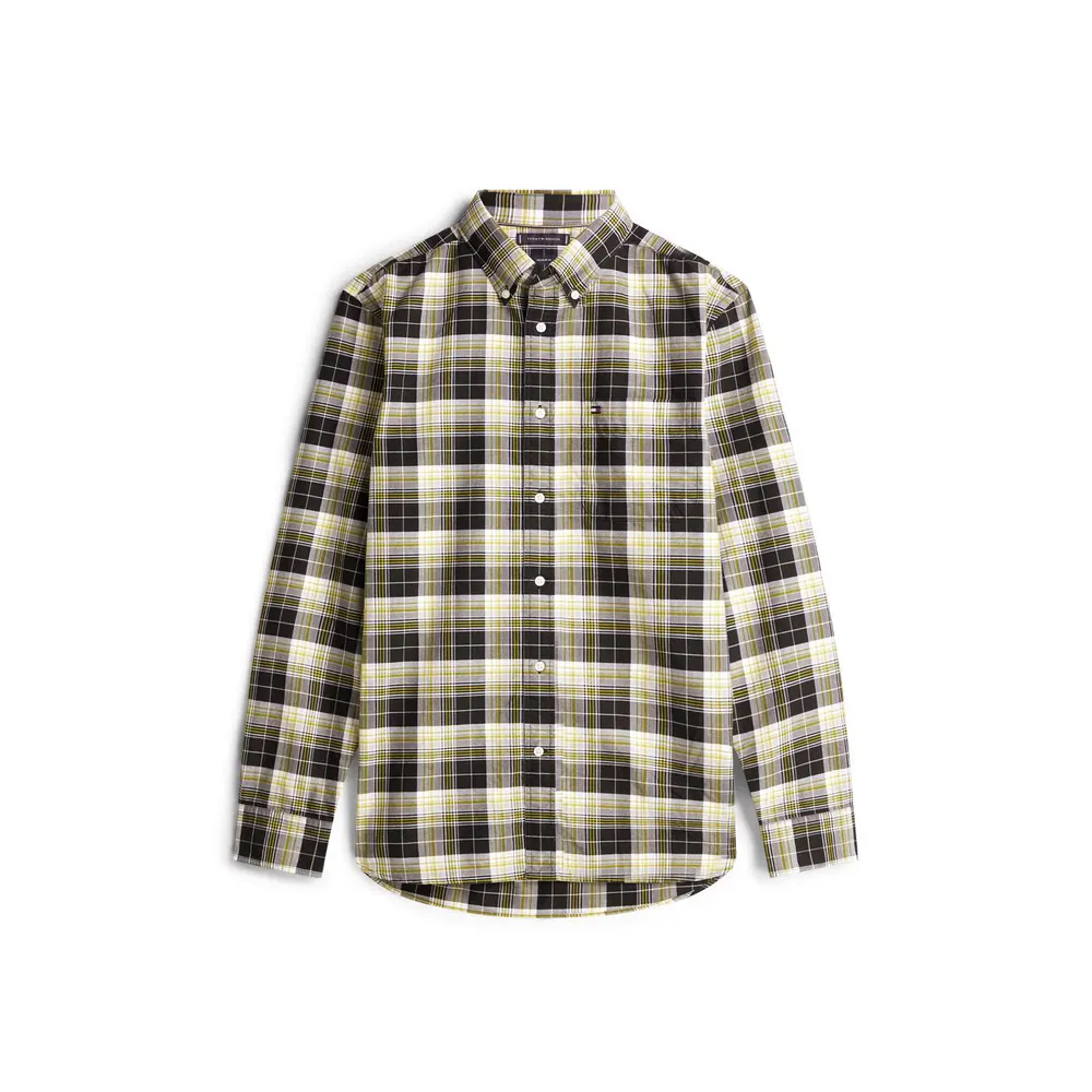 Tommy Hilfiger Men's Check Oxford Long Sleeve Patterned Shirt