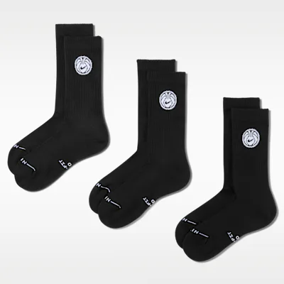 Nike Everyday Elevated Crew Socks (3 Pairs) - Multi-Colour in Multi-Colour – Nike men's and unisex
