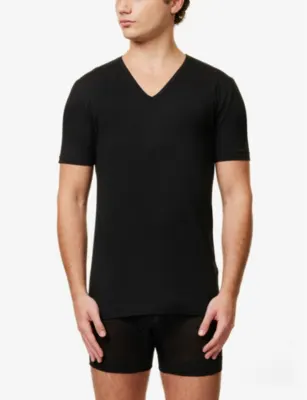 ZIMMERLI Pure Comfort cotton-blend T-shirt detail 3
