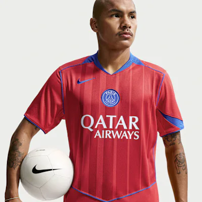 Nike Paris Saint-Germain 2025/26 Stadium Third Men's Nike Dri-FIT Total 90 Football Replica Shirt - Global Red/Sport Red/Hyper Royal