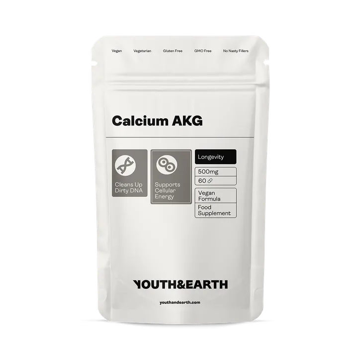 Youth and Earth Calcium Alpha Keto-Glutarate (AKG) 500mg x 60 Capsules