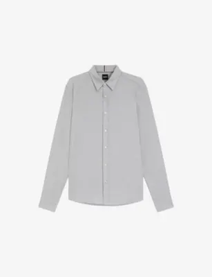 BOSS Collared Regular-Fit Cotton-Blend Shirt