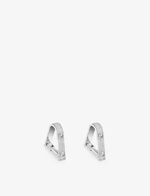 CARTIER LOVE 18ct White Gold And Brilliant-Cut Diamond Cufflinks