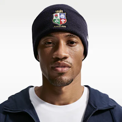 Nike British & Irish Lions Unisex Nike Cuffed Beanie - Obsidian/White