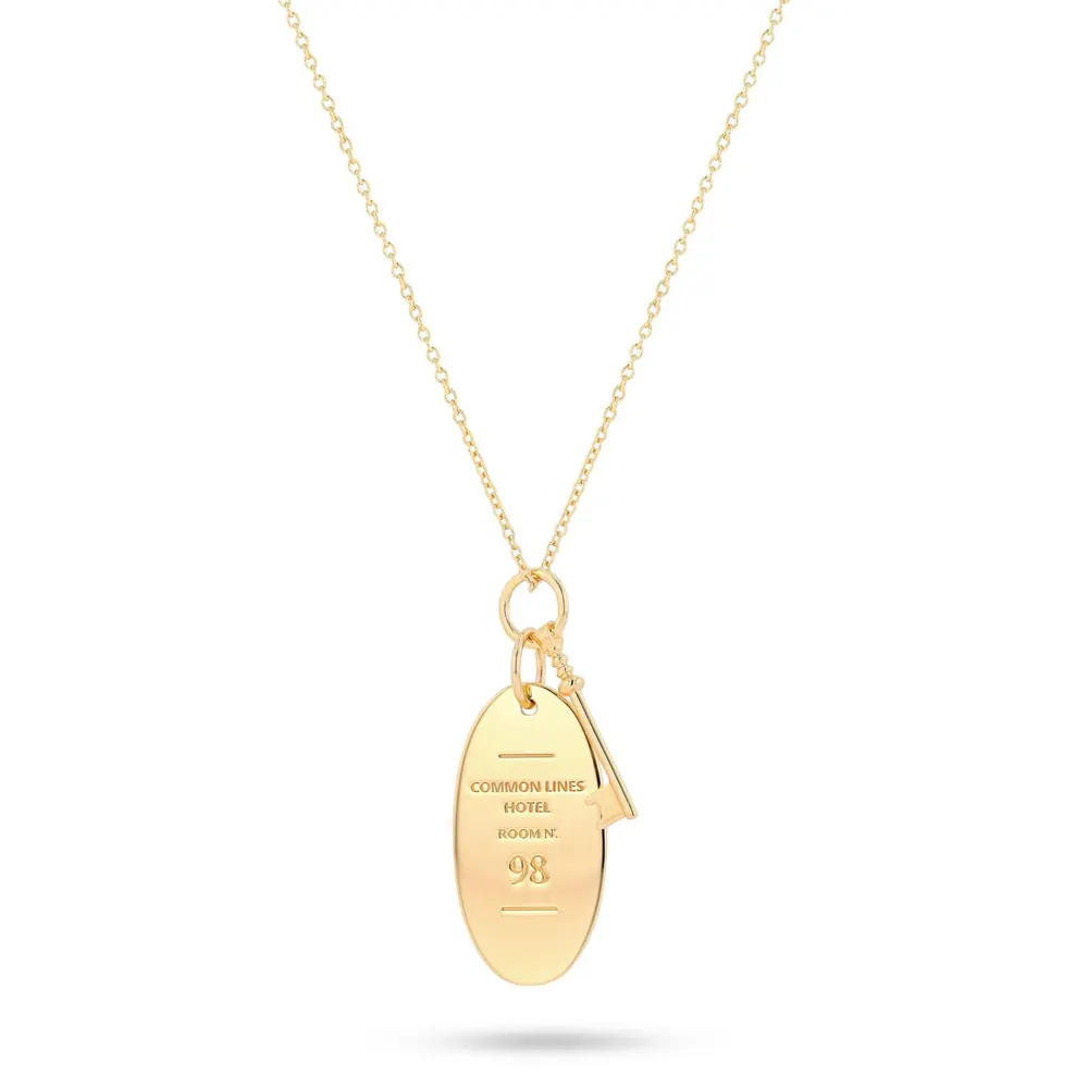 Common Lines Hotel Silver Pendant Necklace