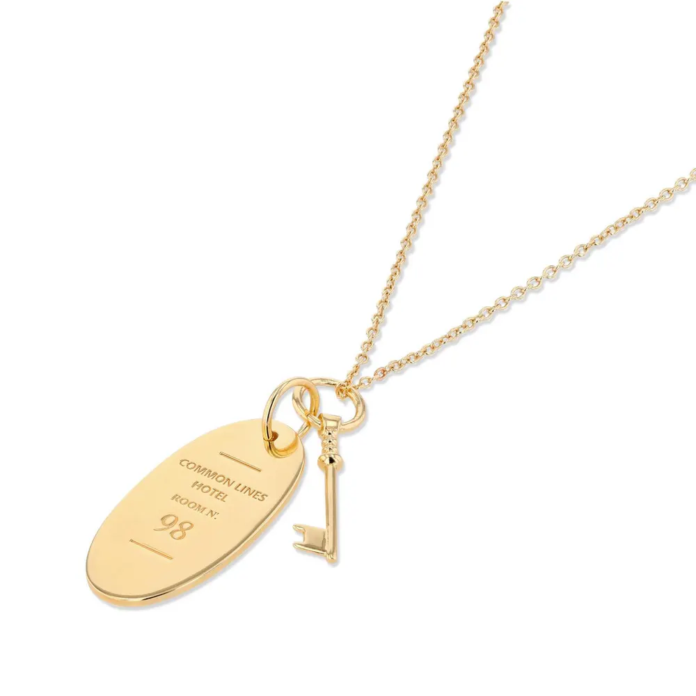 Common Lines Hotel Silver Pendant Necklace detail 2
