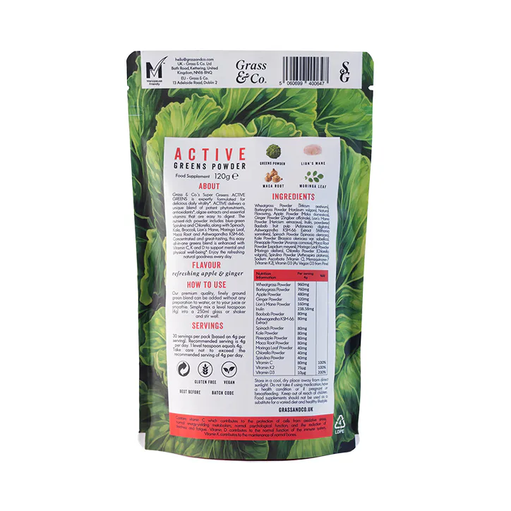 Grass & Co. Grass & Co ACTIVE Super Greens Powder 120g detail 2