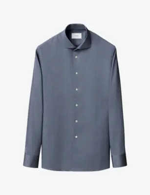ETON Signature Slim-Fit Cotton Oxford Shirt - 15.75 in NAVY BLUE – Mens | Shirts | Casual Shirts | Long-sleeved