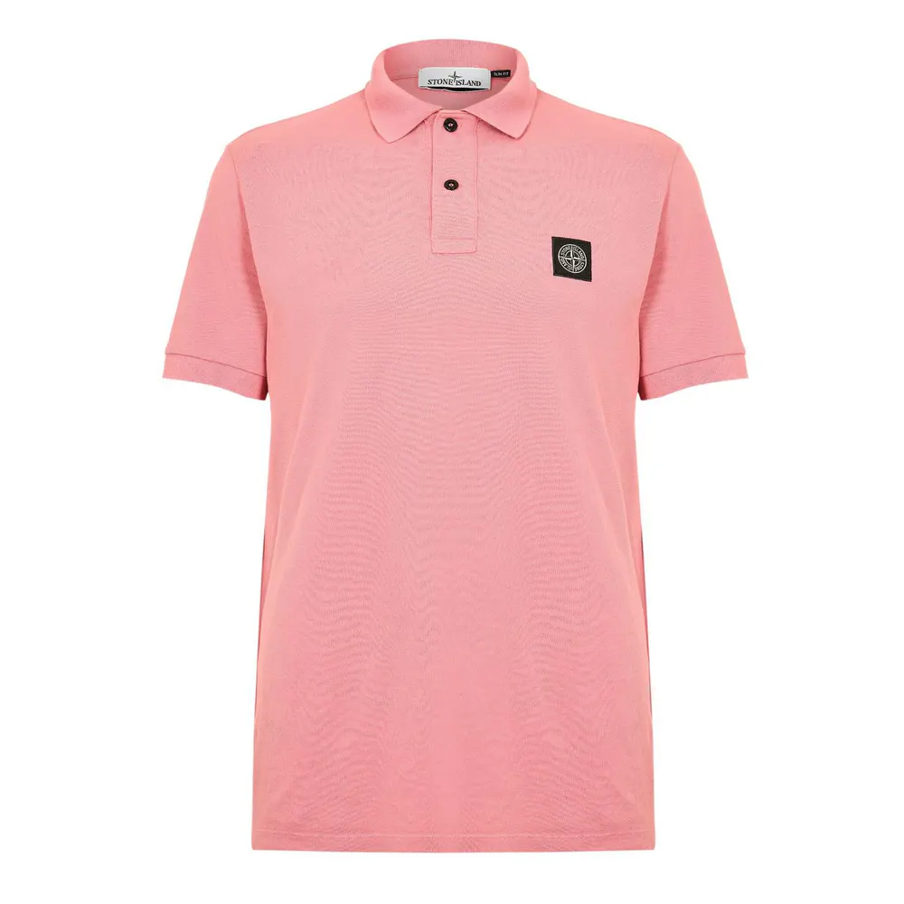 Stone Island Men's Cotton Compass Logo Polo Shirt