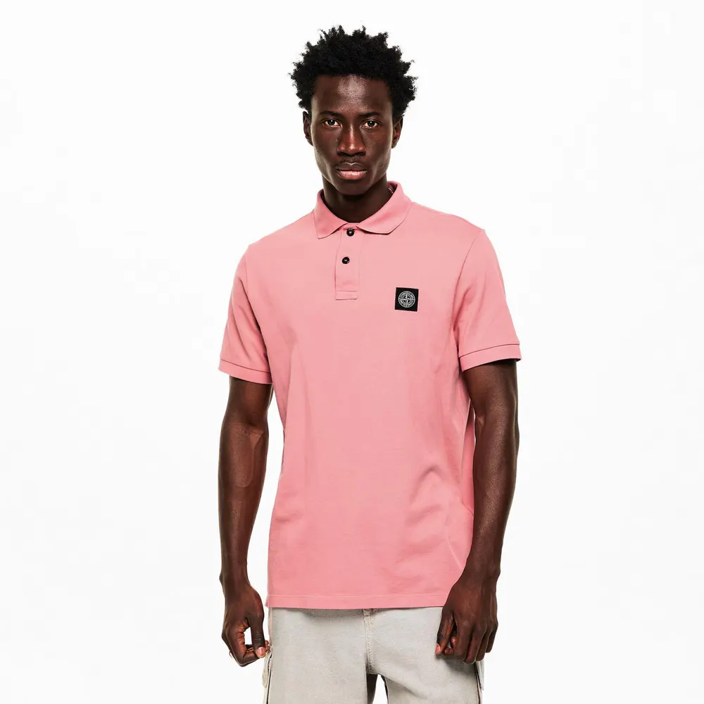 Stone Island Men's Cotton Compass Logo Polo Shirt detail 3