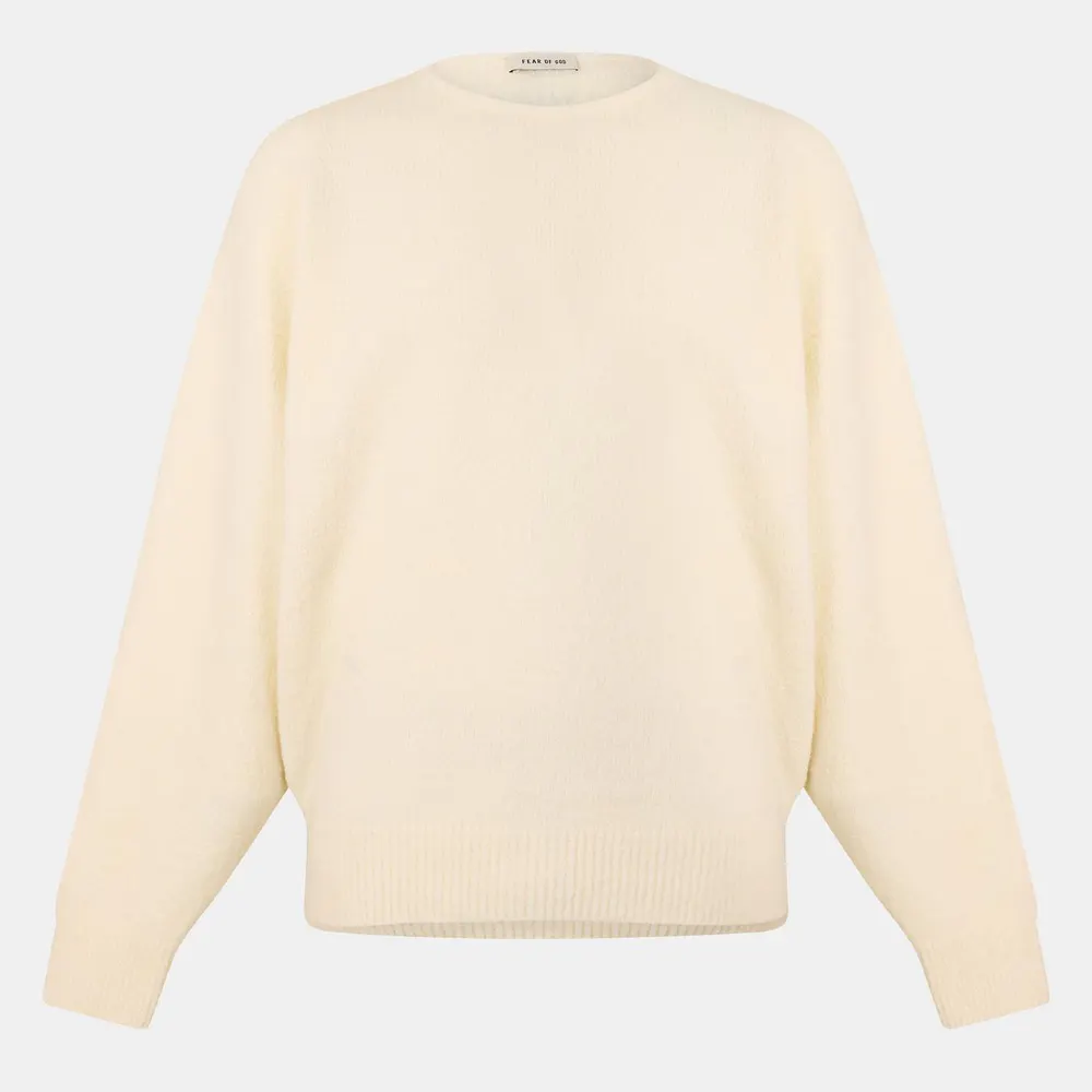 Fear Of God Men's Relaxed Fit Crew Neck Jumper in Cream – Clothing