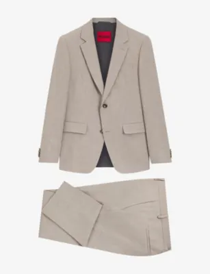 HUGO Slim-Fit Single-Breasted Wool-Blend Suit