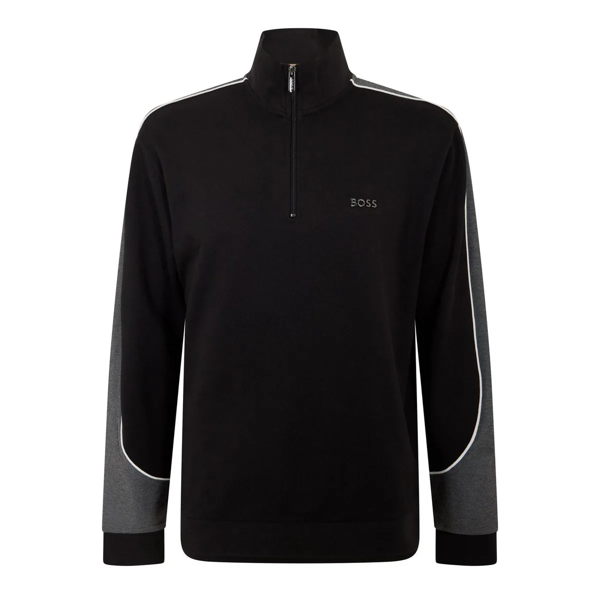 Boss Men's BW Tracksuit 1/4-Zip Cotton Fleece Top