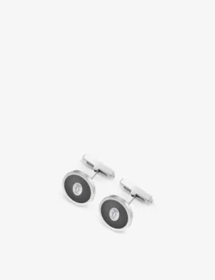 CARTIER Double C de Cartier palladium-plated sterling-silver cufflinks detail 3