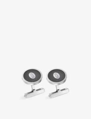 CARTIER Double C de Cartier palladium-plated sterling-silver cufflinks