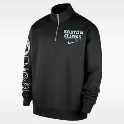 Nike Boston Celtics Courtside Men's Nike NBA Club 1/2-Zip Top - Black in Black – Nike men's and unisex