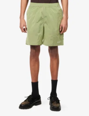 CARHARTT WIP Canby Swim Shorts in Gentle Green / White, additional product view 3