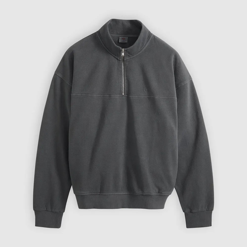Levis Men's Marina Cotton 1/4-Zip Oversized Fit Fleece Top