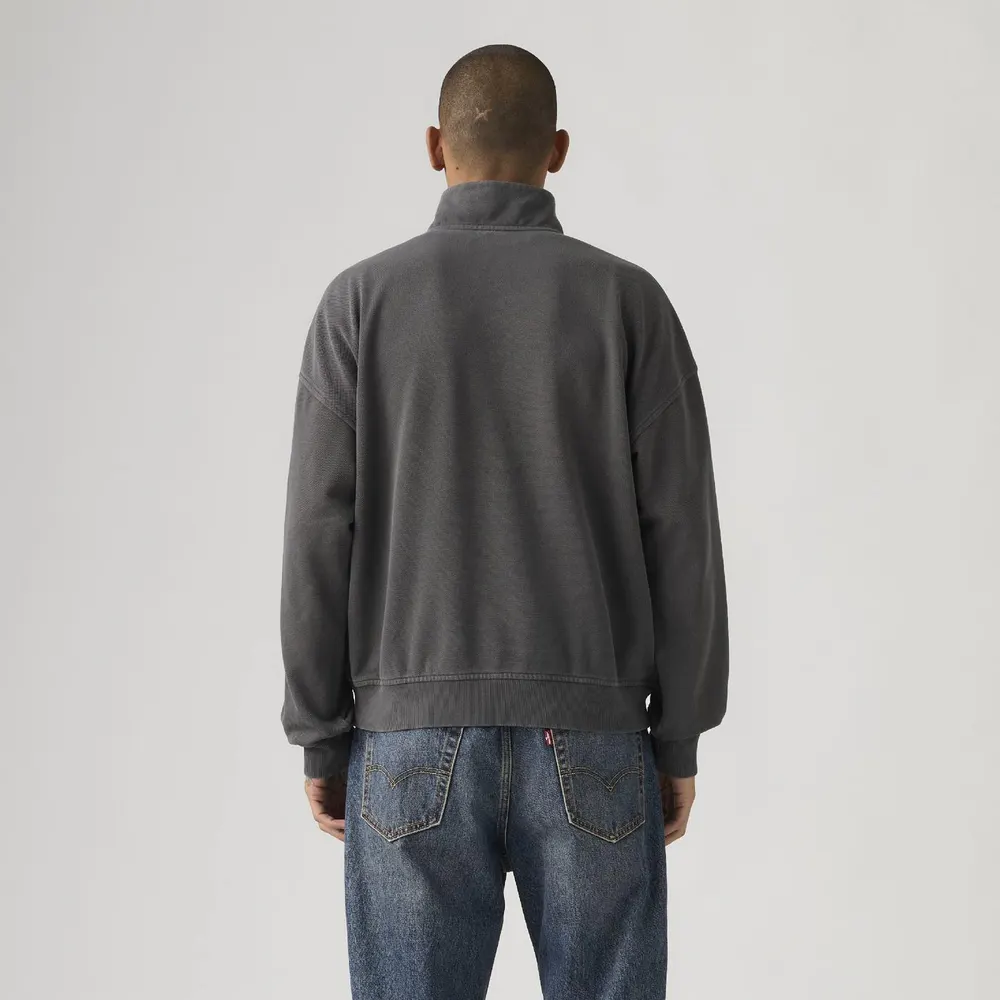 Levis Men's Marina Cotton 1/4-Zip Oversized Fit Fleece Top detail 3