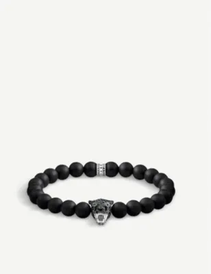 THOMAS SABO Black cat beaded bracelet