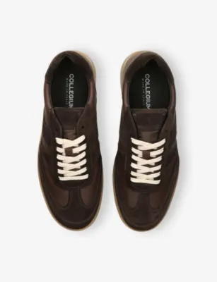 COLLEGIUM Court III Leather Trainers - 5 in Dark Brown, additional product view 2