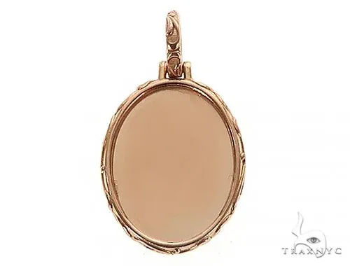 RINA - For Him FACTORY 18K Gold Oval Special Edition Photo Pendant Engraved Frame 65310 in Rose Gold – Pendant