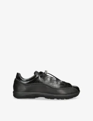 DIEMME Licata Leather Trainers - EUR 41 / 7 UK MEN in BLACK – Mens | Trainers | Lace up trainers