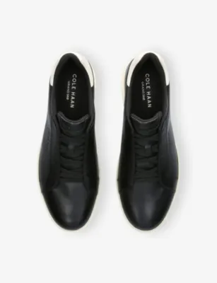 COLE HAAN Grandpro Luxe Leather Low-Top Trainers - EUR 44.5 / 10.5 UK MEN in BLK/WHITE, additional product view 2