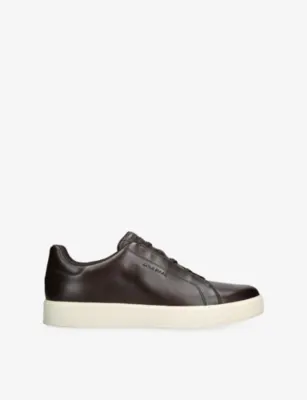 COLE HAAN Grandpro Luxe Leather Low-Top Trainers - EUR 44.5 / 10.5 UK MEN in Dark Brown – Mens | Trainers | Lace up trainers